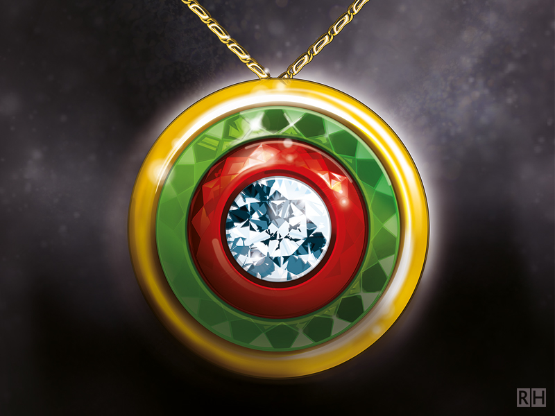 illustratie boekomslag Ketting met de gouden macht